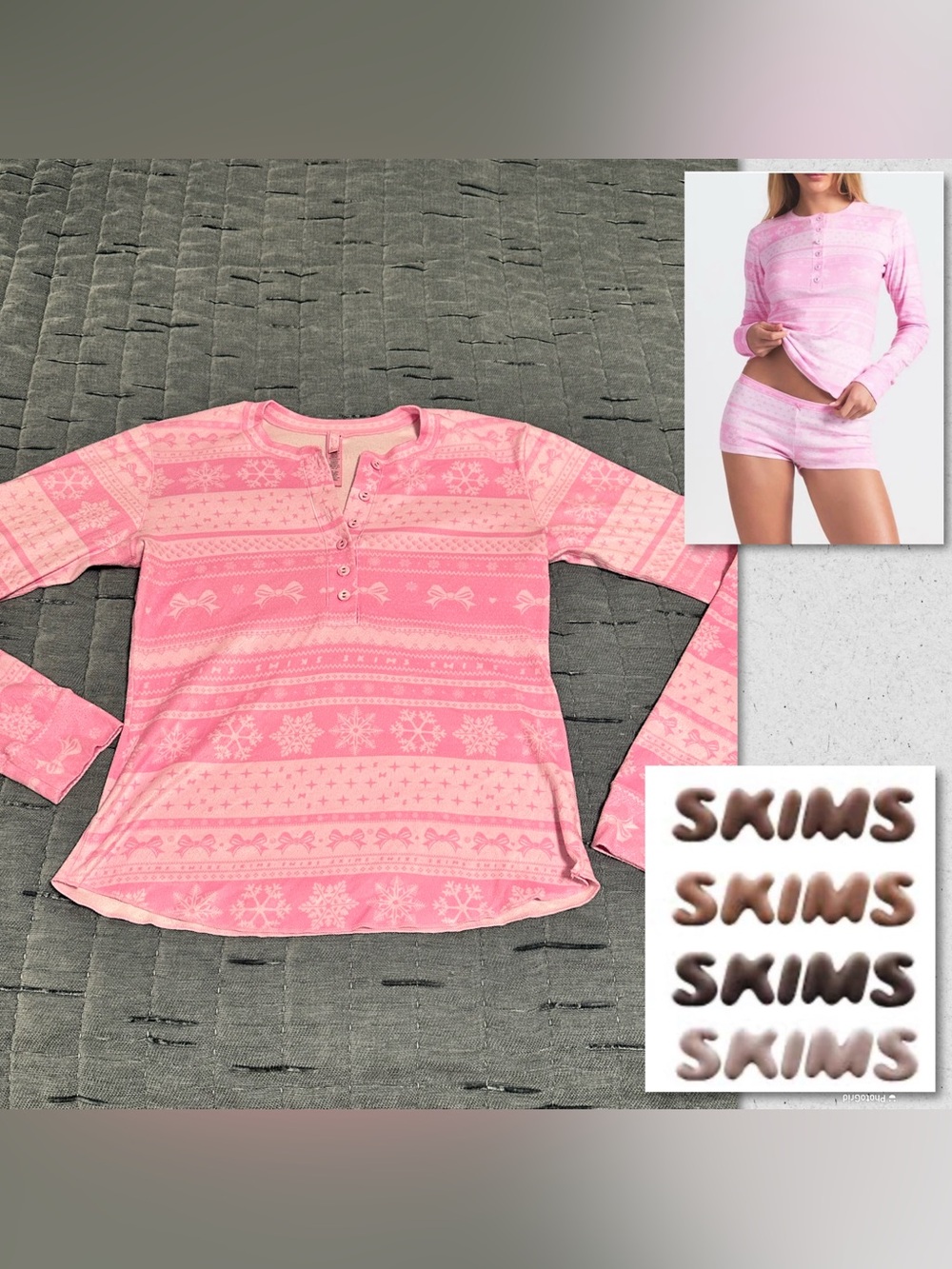 SKIMS Lush Thermal Henley Top